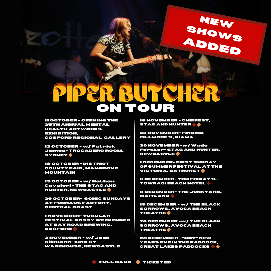 Póster de la gira de Piper Butcher 2024