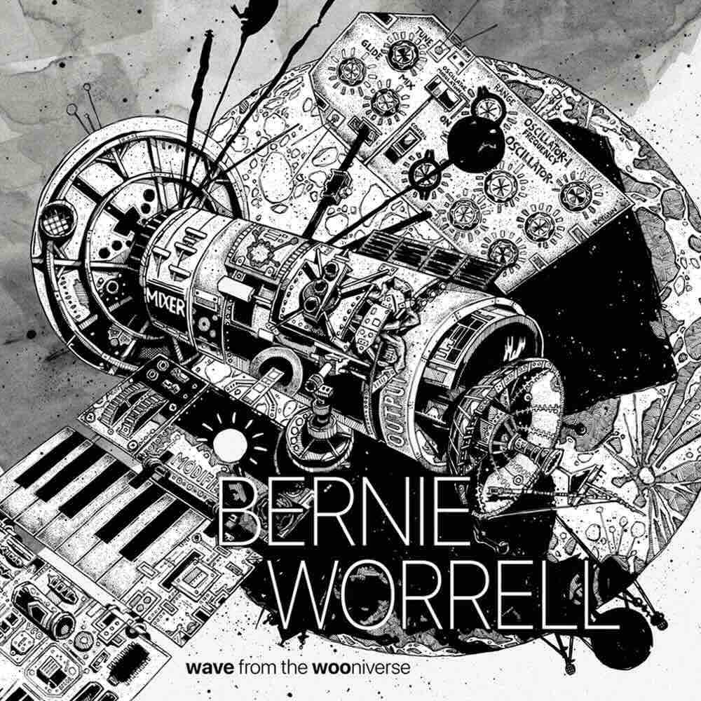 Bernie Worrell, 'wave from the wooniverse', artwork de la pochette de l'album, produit par Evan Taylor