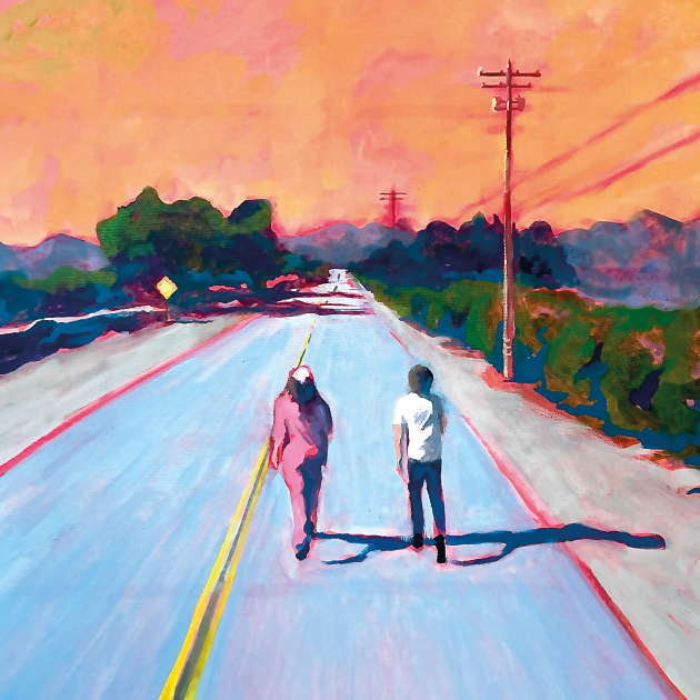 Love Axe, "blue skies above" album artwork by Christopher Noxon