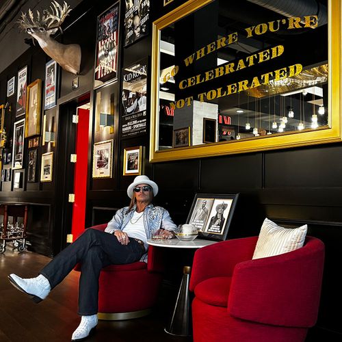 Kid Rock lounging in The Detroit Cowboy restaurant, photo credit: Ashley Hylbert