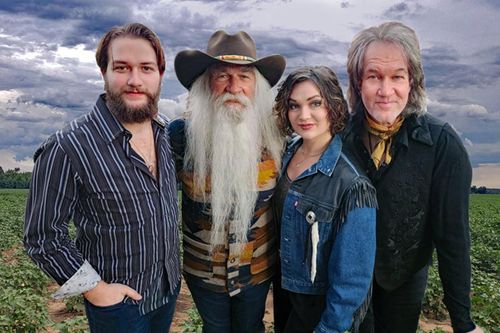 William Lee Golden and The Goldens, press photo for "Elvira" music video