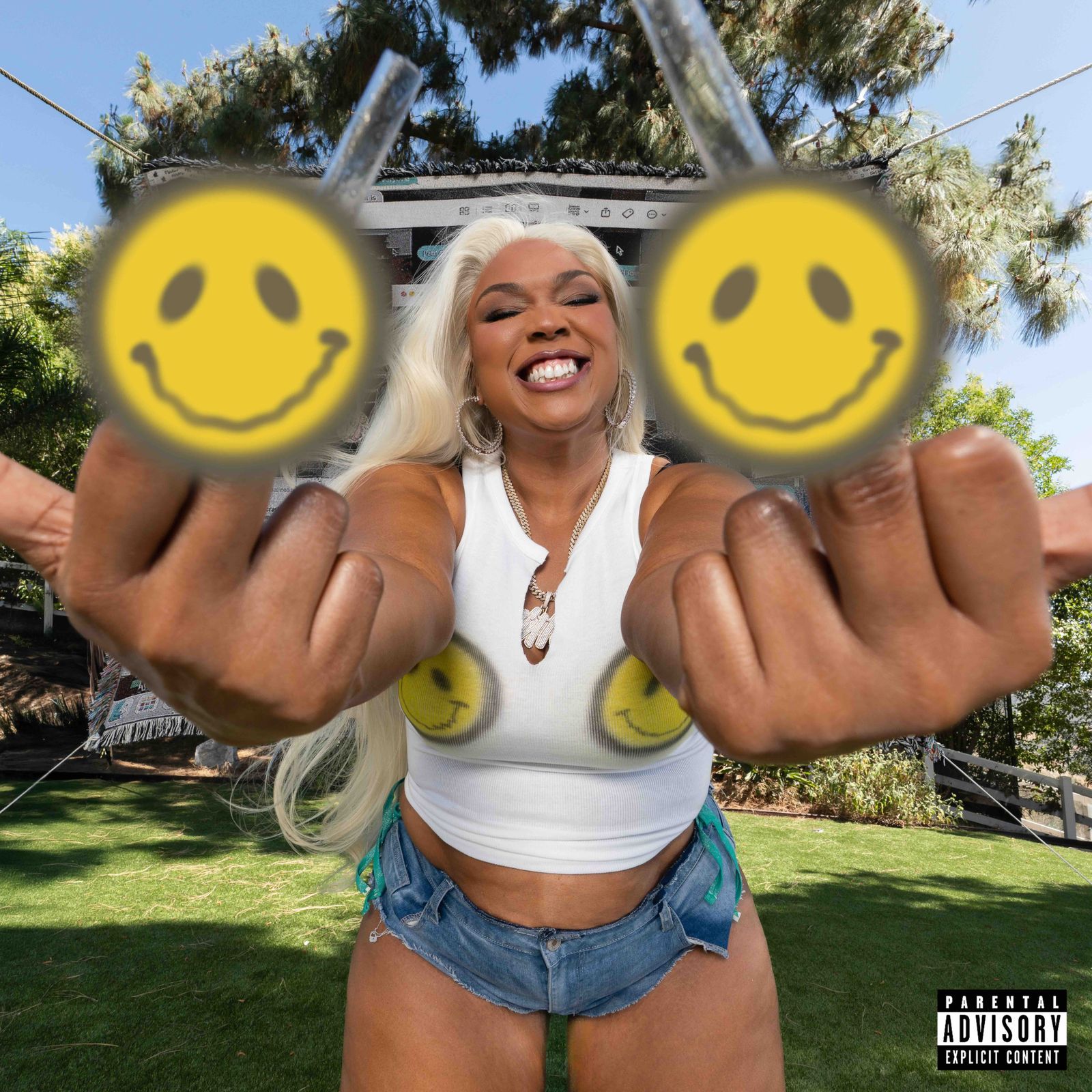 Lizzo, "My Face Hurt From Smiling" mixtape cover art, photo credit: B.K. Barone