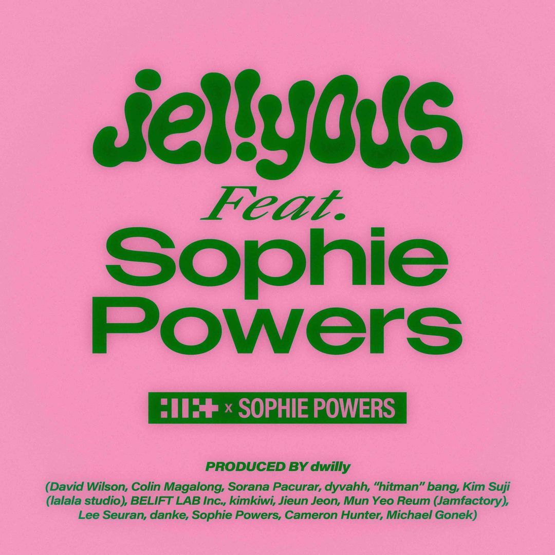 Sophie Powers x ILLIT, "Jellyous" cover art