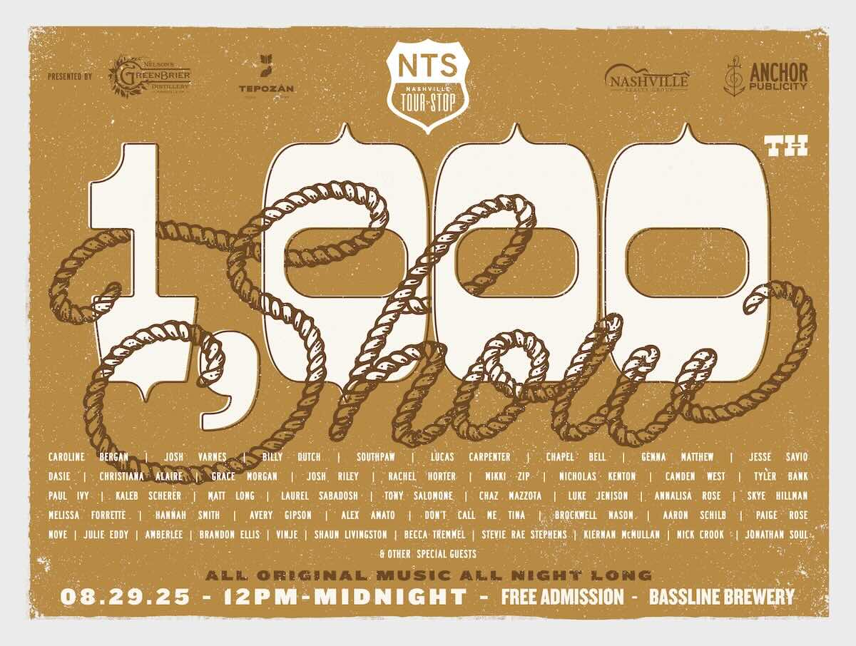 Nashville Tour Stop's 1000 Show, officiel plakat