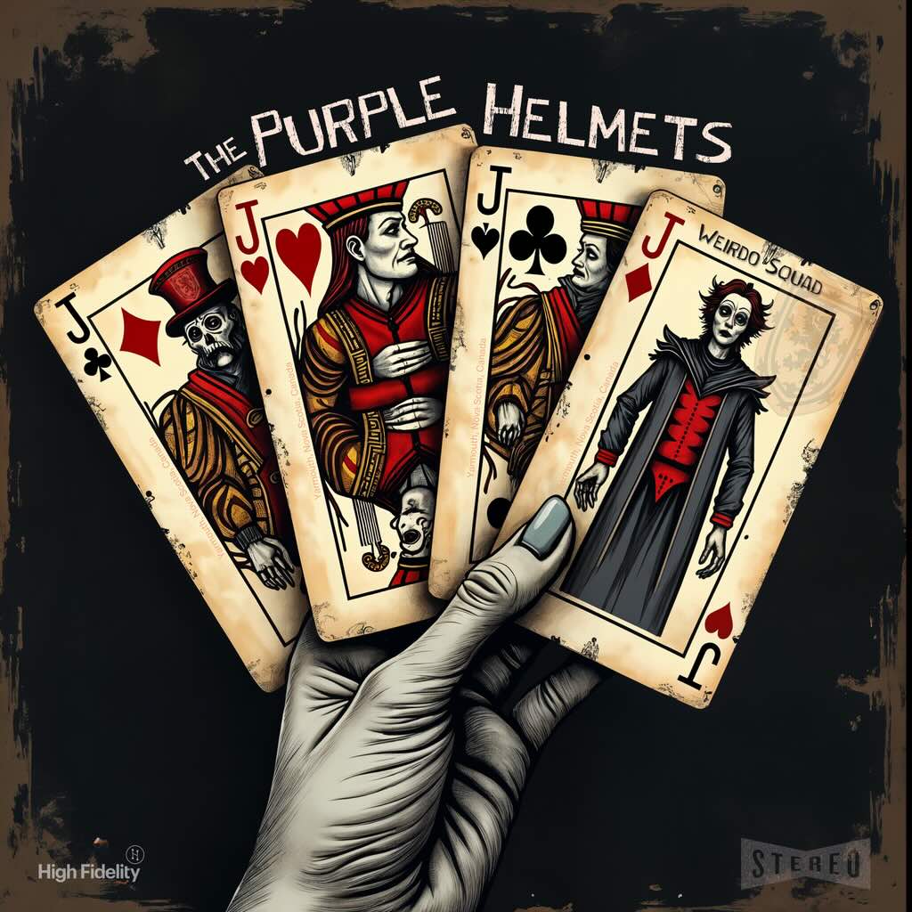the purple Helmet, "Weirdo Squad" sampul singel