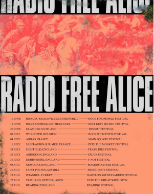 Radio Free Alice – UK/EU-turnéplakat